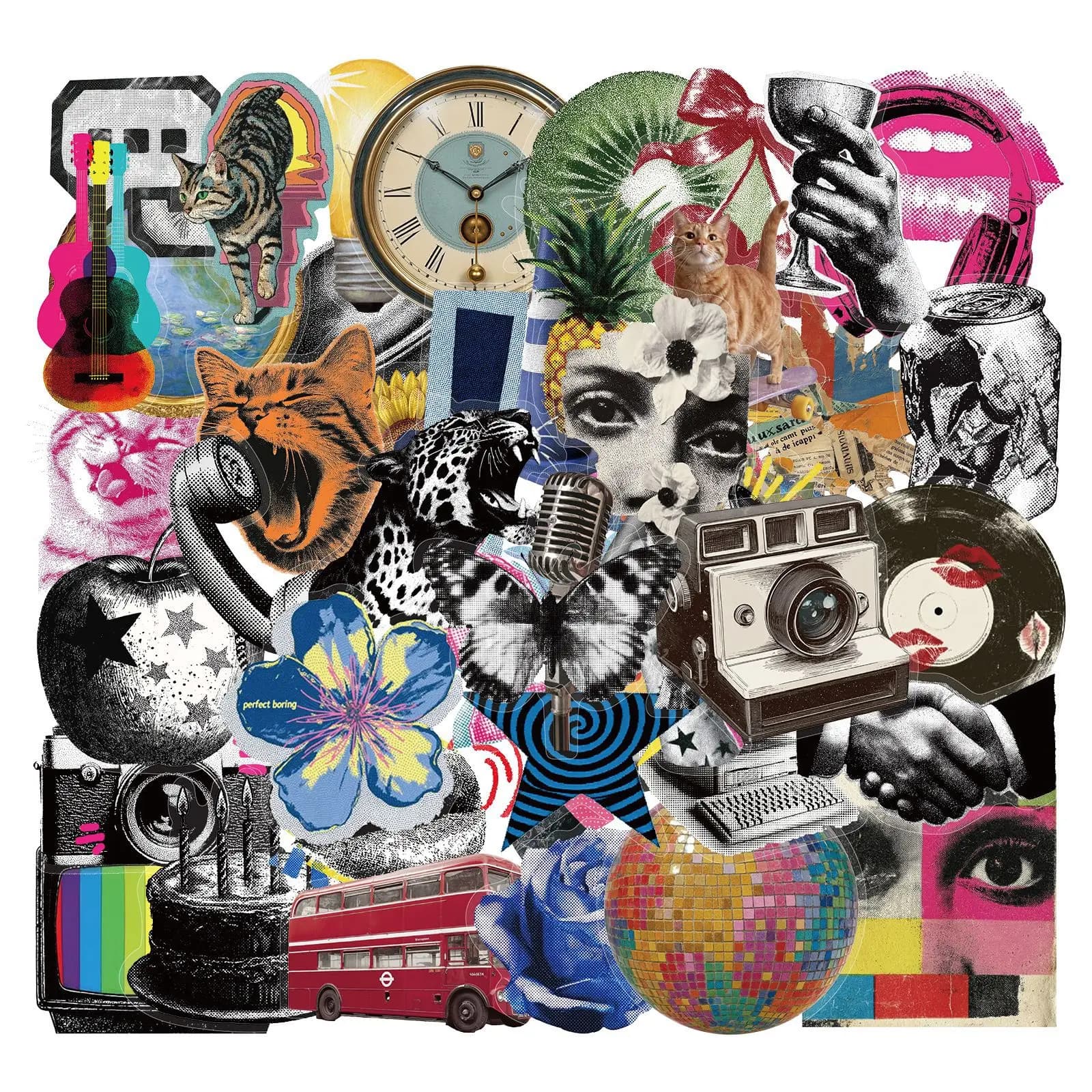 50Pcs Cool Y2K Creative INS Style Stickers Y2k Gothic Decals For Phone Laptop Suitcase Notebook Skateboard Waterproof Stickers image