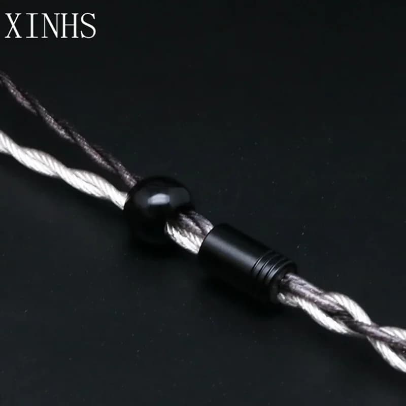 XINHS A10 4-core Black Graphene Fever Grade Single Crystal Copper Plated Silver Wire, Thickened Headphone Cable Upgrade Cable image