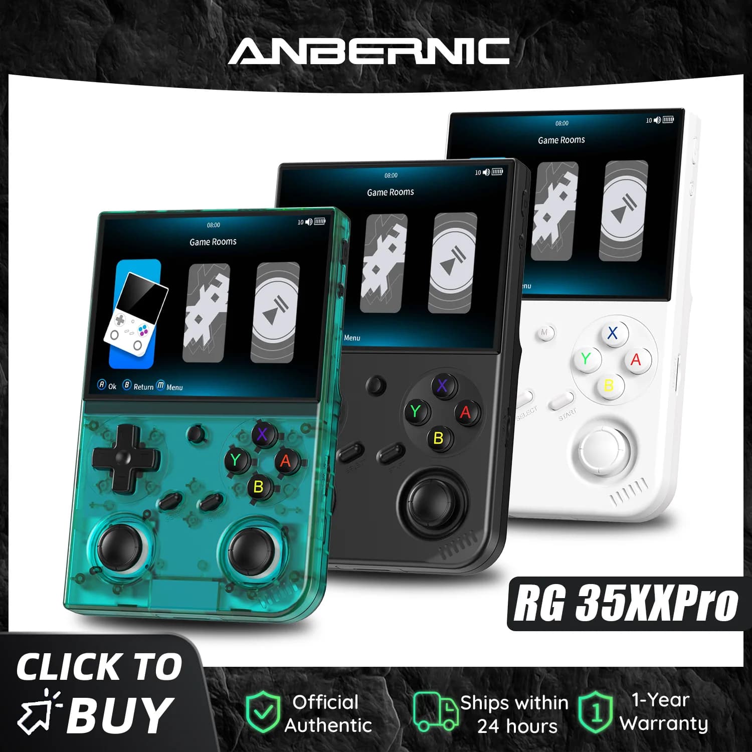 Anbernic RG 35XXPRO 64 Bit Handheld Game Players 3.5'' IPS Screen Linux System Video Game Console Portable Simulator 64G HD-Out image