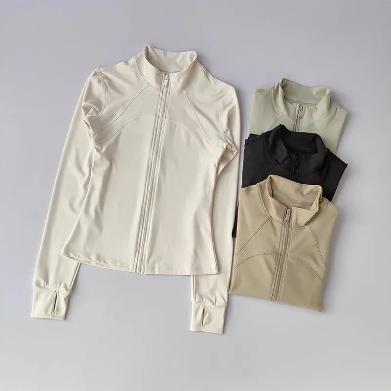 Women's Sports Jackets Quick-drying Long Sleeve Sports Jacket Running Training Coat Fitness Top Gym Jacket Workout Sweatshirt image