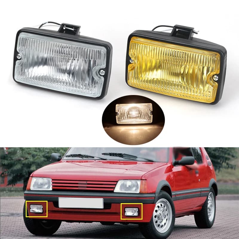 Car Front Bumper Fog Light Daytime Running Drive Lamp For Peugeot 205 GTI CTI 106 306 Mi16 H3 Spotlamp Spotlight image