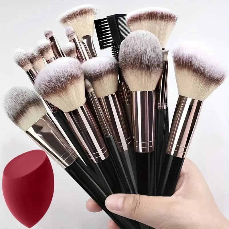 Professional 3-20PCS Makeup Brushes Set Soft Fluffy Foundation Eyeshadow Concealer Blending Kabuki Women Beauty Tool image
