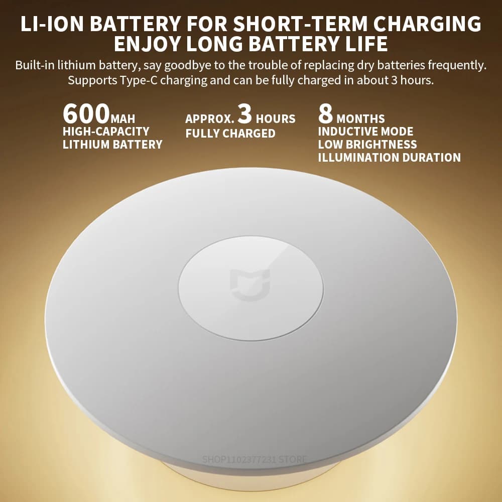 Original New MIJIA Night Light 3 Adjustable Brightness Infrared Smart Human Body Sensor Magnetic Base For Smart Home Life -CN image