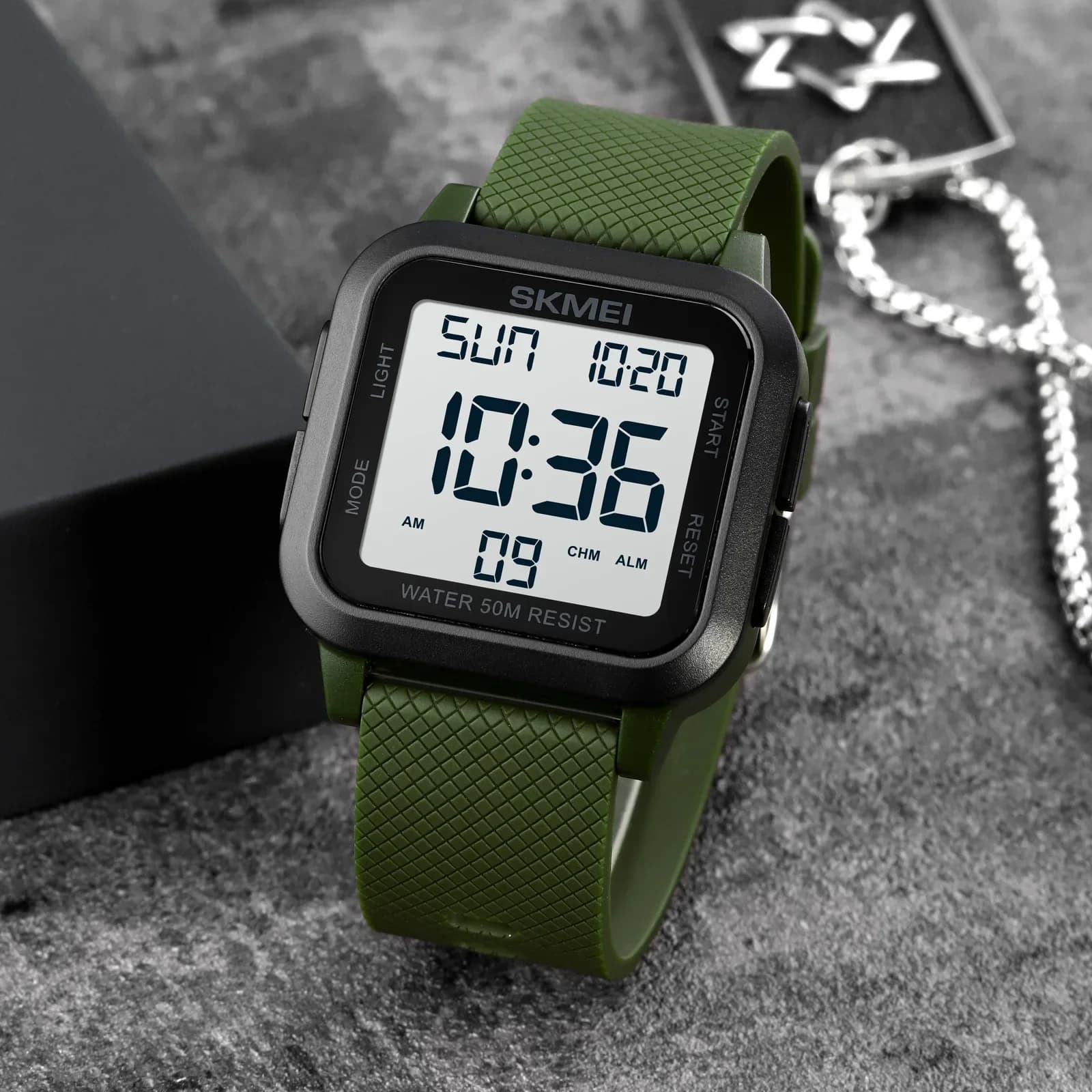 SKMEI1894 Men Alarm Chrono Clock 5Bar Waterproof Military Watches LED Display Shock Digital Watch reloj hombre Outdoor Sport Wat image