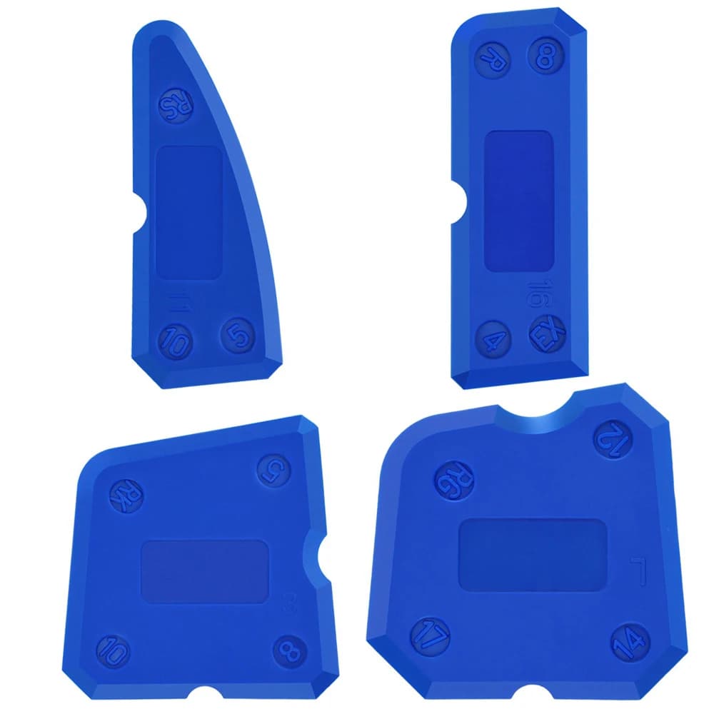 4pcs Caulking Tool Set Cement Scraper Sealant Remover for Shower Tile Grout Edge Removal Kitchen Bathroom Home Cleaning Spatula image